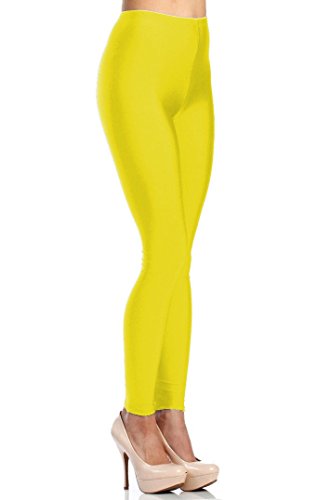 Victoria Women's Shiny Nylon Stretchy Tricot Skinny Dance Leggings