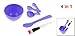 uxcell Purple Cosmetic 4 in 1 DIY Facial Mask Bowl Brush Stick Measure Spoon