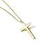 U7 Crucifix Cross Necklace 18K Gold Plated Sterling Silver Jesus Christ Baptism Gift Pendant for Women, Chain 18