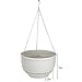 Vencer Set of 2 Hanging Planter Imitation Ceramic Plastic Flowerpot 11.8 inch Water Permeable Type,Round Shape,VF-040