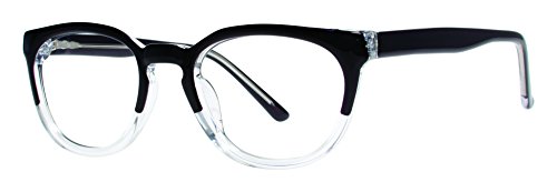 Genius Unisex Eyeglasses - Modern Collection Frames - Black/Crystal 47-21-140