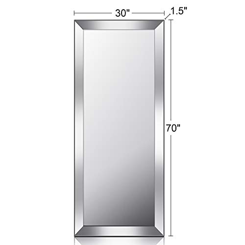 Openuye Full Length Mirror, 70"X30" Vanity Mirror Standing Hanging or ...