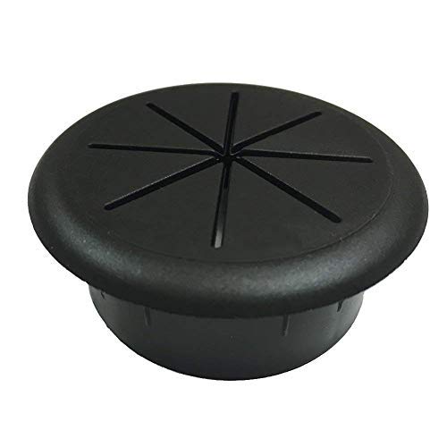 HYCC 2" （50mm）Flexible Desk Grommet Color Black 5 Pack