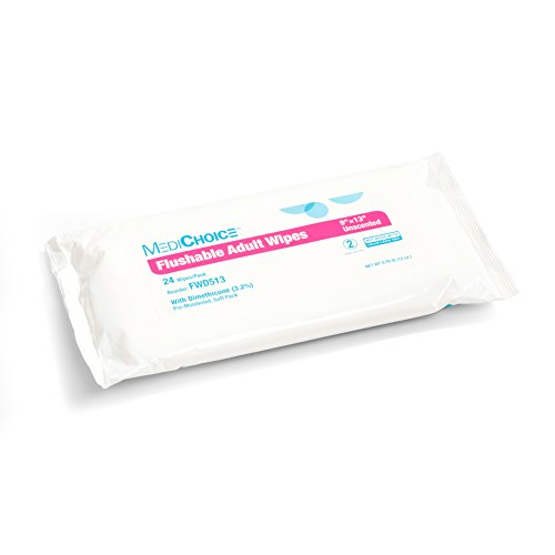 MediChoice Flushable Wipe, Unscented, 9 In. x 13 In,1314FWD513 (Case of 576)