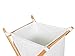 BirdRock Home X Bamboo Hamper | Made of Natural Bamboo | Includes Machine Washable Cotton Canvas Liner | Lightweight for Easy Transportation