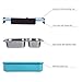 Bento Box 2 Compartments Stainless Steel Lunch Box for Adults and Kids, Portion Control Lunch Containers Leakproof, BPA Free - Blue
