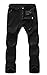 Aufgevals Geval Men's Windproof Waterproof Softshell Fleece Ski Pants(Black,M)