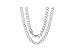 Men's 4mm Solid Sterling Silver .925 Curb Link Chain Necklace, Made in Italy (30)