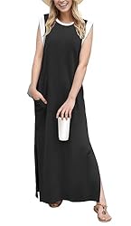 GRECERELLE Womens Summer Crew Neck Casual Loose