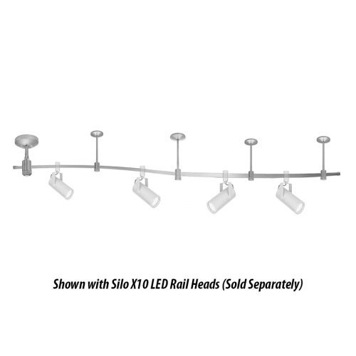 image for WAC Lighting HM1-SK-PT Flexrail Flexrail1 8' Starter Kit, Platinum, 6.
