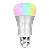 Wi-Fi Smart LED Light Bulb, Tastech [Upgraded Version] Dimmable Multicolored Party Lights Bulb, No Hub Required, Compatible with Alexa and Google Home (Silver)