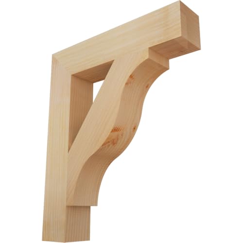 Ekena Millwork BKT06X26X30FST05SDF Funston Block Smooth Bracket, Douglas Fir