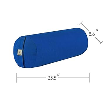Amazon.com : MULTIRIVER Supportive Round Cotton Yoga Bolster ...