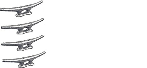 MARINE-DOCK-CLEAT-6-GALVANIZED-OPEN-BASE-BOAT-4-PACK