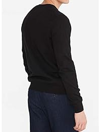 Cashmeren - Cárdigan básico de algodón con cuello en V para hombre