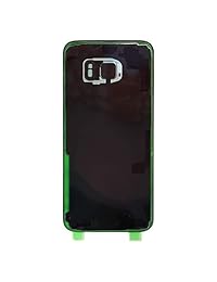 CELL4LESS - Tapa trasera de cristal compatible con la puerta trasera con lente de cámara instalada, herramienta de extracción y adhesivo preinstalado compatible con Samsung Galaxy S7 Edge-Todos los modelos G935-2 logotipo Repuesto (plata)