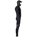 Hyperflex Wetsuits Men's Voodoo 6/5/4mm Hooded Front Zip Fullsuit, Black, Medium