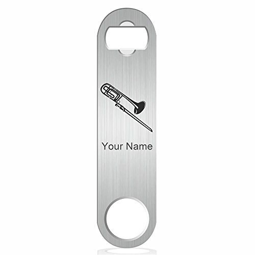 Bottle Opener, Trombone, Personalized Engraving Included (Stainless Steel) - Thumbnail 3