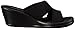 Skechers Women's Rumblers 2 Strap Slide Wedge Sandal,Black,7 M US