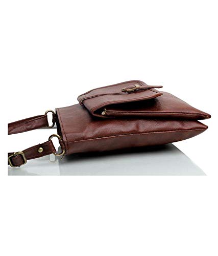 RR ASSOCIATES Brown P.U. Sling Bag