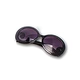 HuaYang Vintage Style Women's Sunglasses UV400 Big Frame Goggles Shades(Black)