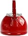 Calypso Basics by Reston Lloyd Harmonic Hum Whistling Teakettle with Glass Lid, 2.2-Quart, Red