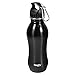 Sportly 24 Oz. Hydro Flask Stainless Steel Sports Water Bottle - 9 ½ Inch Height, Slim Easy Grip Design, Insulated to Keep Drinks Hot or Cold, Standard Mouth with Leak Proof Top - Black