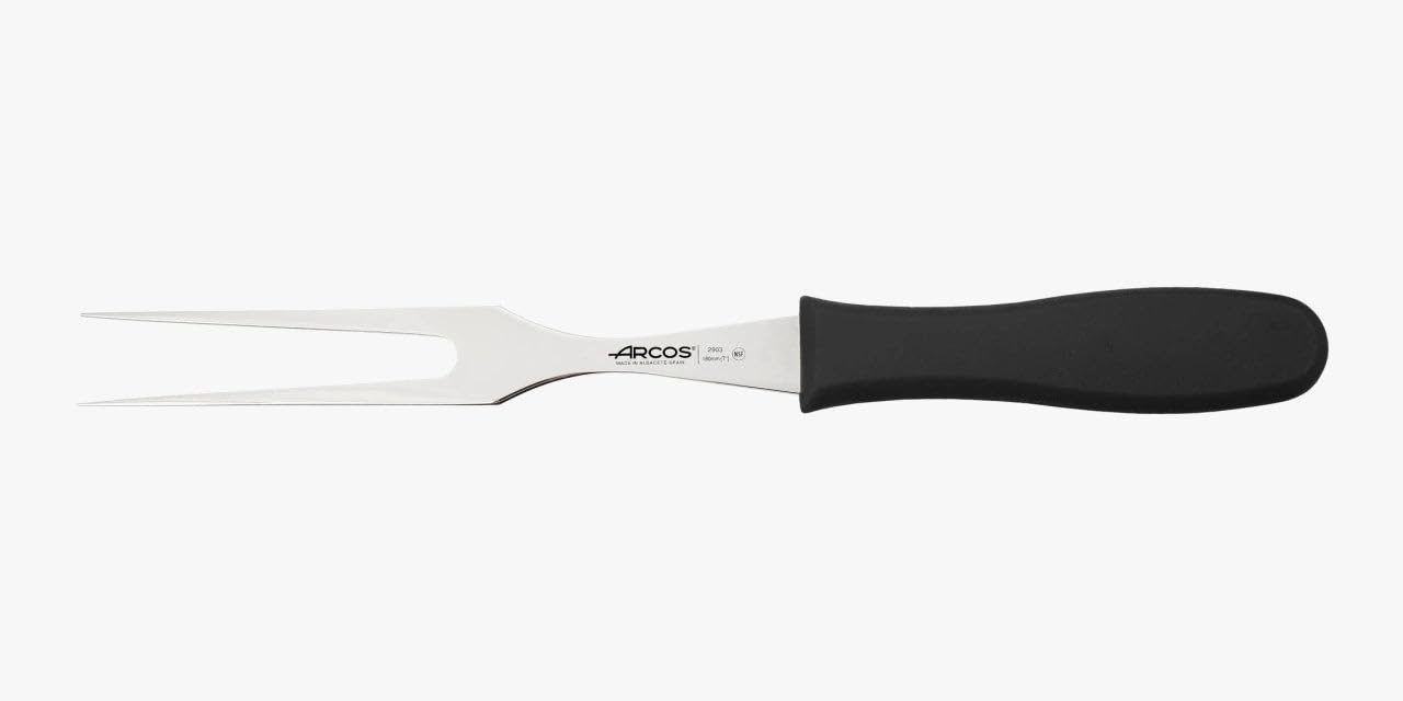 Arcos Series 2900 - Carving Fork - Blade Nitrum Stainless Steel 7" - Handle Polypropylene Black Color