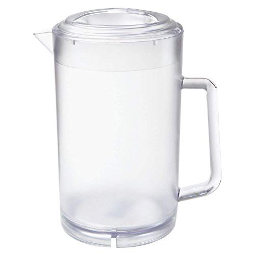 64 oz. Clear Plastic Pitcher with lid, Dishwasher Safe, Break Resistant