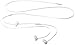 Amazon Basics in-Ear Headphones with Flat Cable and Universal Mic - Silver