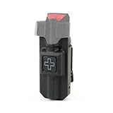 RIGID TQ Tourniquet Case for Generation 7 C-A-T Tourniquet, Belt (Tek-Lok) Attachment, Black with GRAY CROSS. (Tourniquet Not Included)