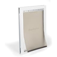 PetSafe Freedom Aluminum Pet Door for Dogs and Cats, Medium, White, Tinted Vinyl Flap