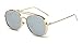 GAMT Polarized Aviator Sunglasses Round Mirrored Colored Lens for Women Gold Frame Silver Lens