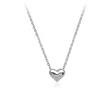 Rigant Simple Small Smooth Heart Necklace Earrings Set Fashion Jewelry for Women