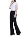 HDE Womens Cotton Pajama Pants Wide Leg Sleepwear Casual Loose Lounge PJ Bottoms,Black,Medium
