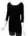 Match Women's 3/4 Sleeve Drape Top with Side Shirring (140 Black,XX-Large)