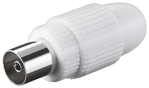 Photo du produit Amazon GOOBAY Coax jack (plastic) with screw fixing, white - For... en promotion à 1.18€
