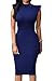 ZKESS Women's Sleeveless Bodycon Party Club Midi Dress Blue