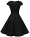 Homrain Women's 1950s Retro Vintage A-Line Cap Sleeve Cocktail Swing Party Dress