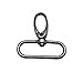 Generic Gun 1.5 Inches Inside Diameter Oval Ring Lobster Clasp Claw Swivel Lobster Snap Clasp Hook for Strap Pack of 10