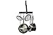 Rack It Up Half Moon Wall Pot Rack with 8 hooks, Steel Gray Hammertone