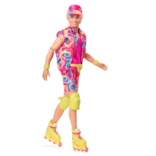 The Movie Ken Look Patinador Muñeco con Ropa neón y Patines, inspiración Retro, HRF28