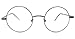 Agstum Retro Round Metal Non-Prescription Eyeglasses Frame with Spring HInge Clear Lens (Grey, (Small size) 42)