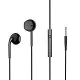 USTEK Wired In-Ear Headphones with Microphone Earbuds for Running Workout Gym for iOS Android Windows