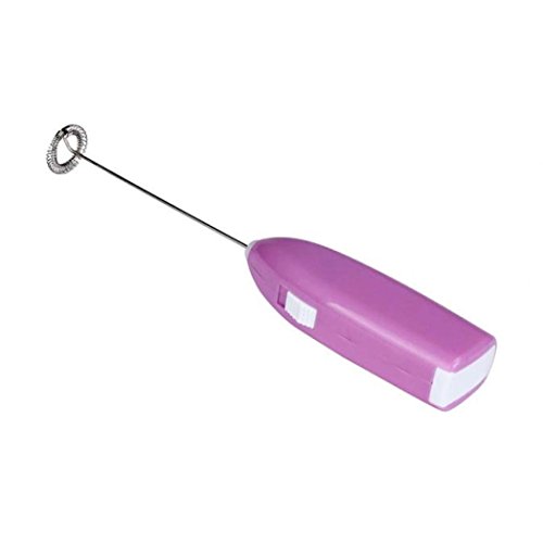 kemilove Fashion Hot Drinks Milk Frother Foamer Whisk Mixer Stirrer Egg Beater (Purple)