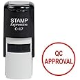 stampexpression - QC Approval Office Self Inking Rubber Stamp - Red Ink (A-6969)