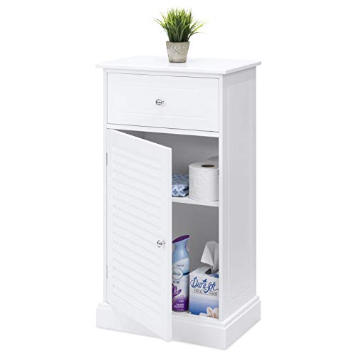 totoshop Bathroom Floor Storage Cabinet - White