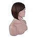 Beauty Angelbella Short Bob Wigs with Bangs Heat Resistant Straight Side Part Synthetic Wigs for Party Daily Wear (Dark Brown)