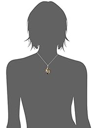 Plata de ley Virgen María de Guadalupe Presionado Collar con dije de Flor, 18"