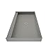 Tile Redi 3460C-PVC Shower Pan with Center Drain- Single Curb Shower Base, 2
